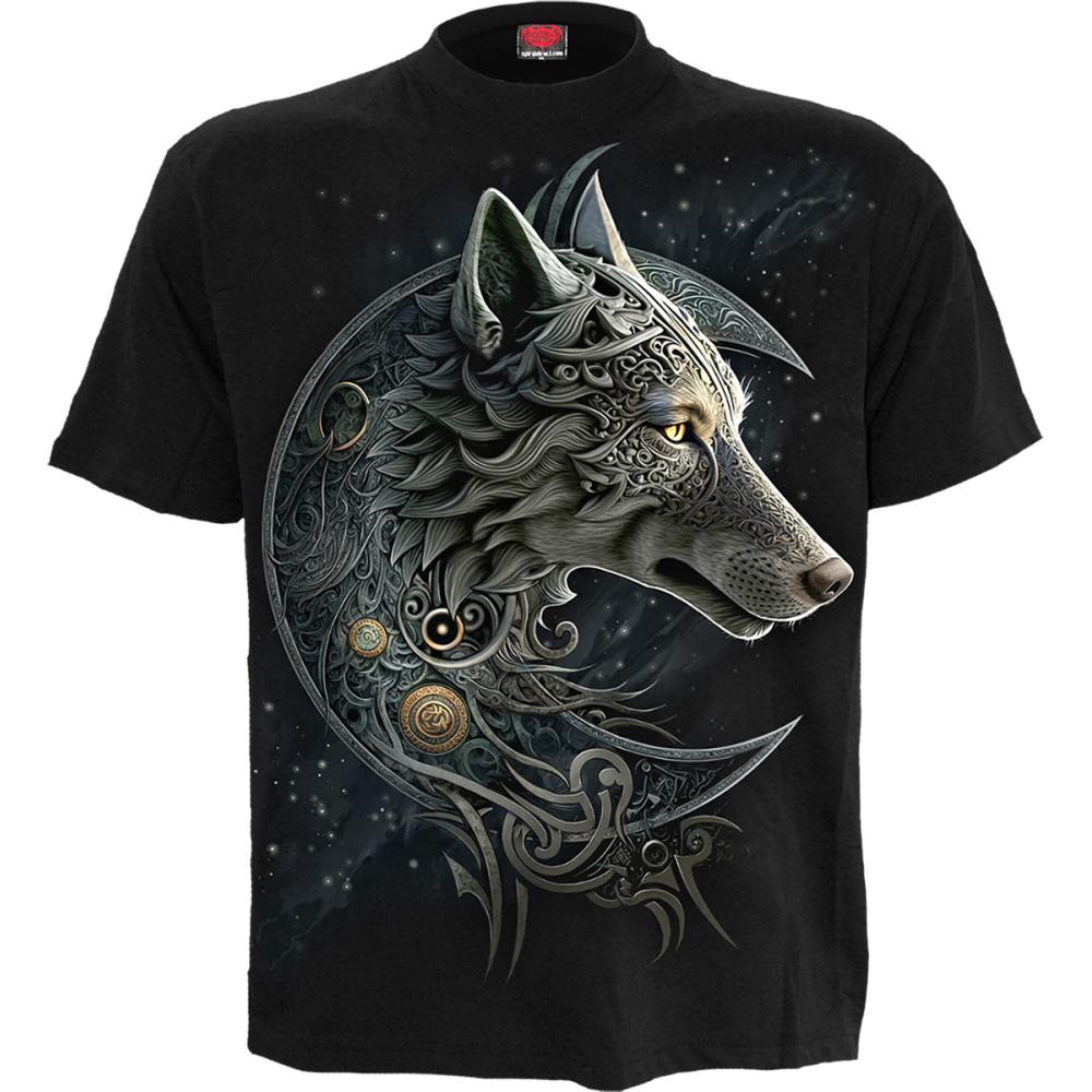 Spiral - Celtic Wolf T-shirt Homme - Noir